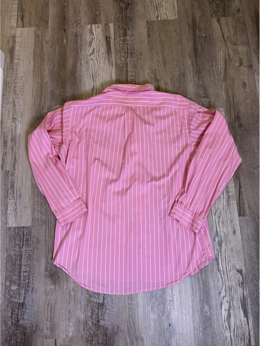 Polo Ralph Lauren Men XL Classic Fit Striped Button Down Shirt Pink White Cotton